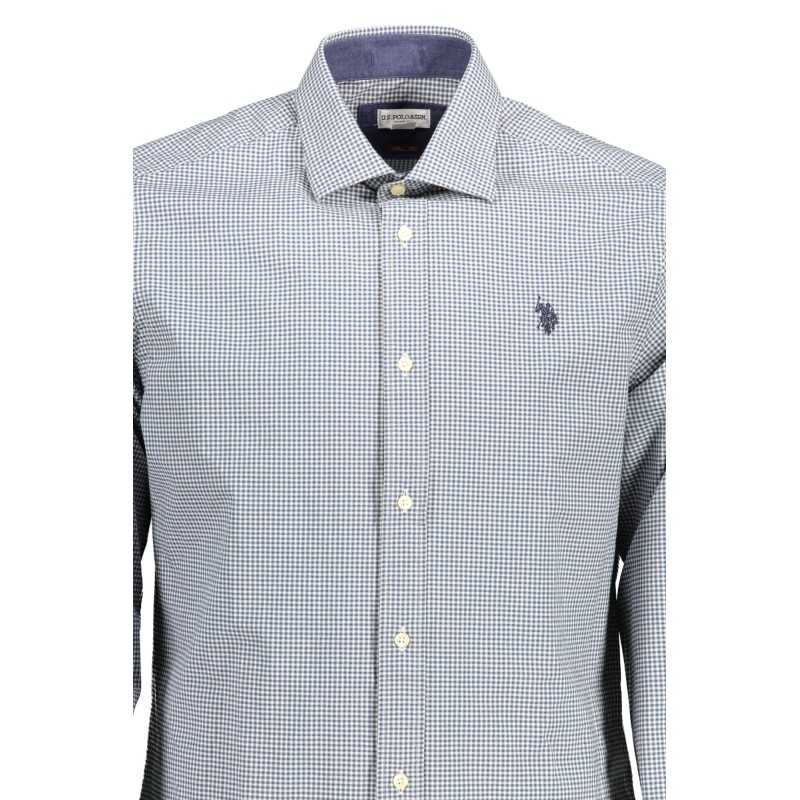 U.S. POLO CAMICIA MANICHE LUNGHE UOMO AZZURRO