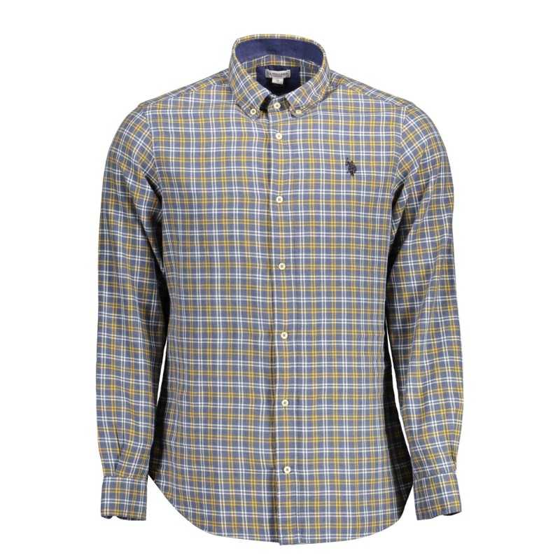 U.S. POLO CAMICIA MANICHE LUNGHE UOMO BLU