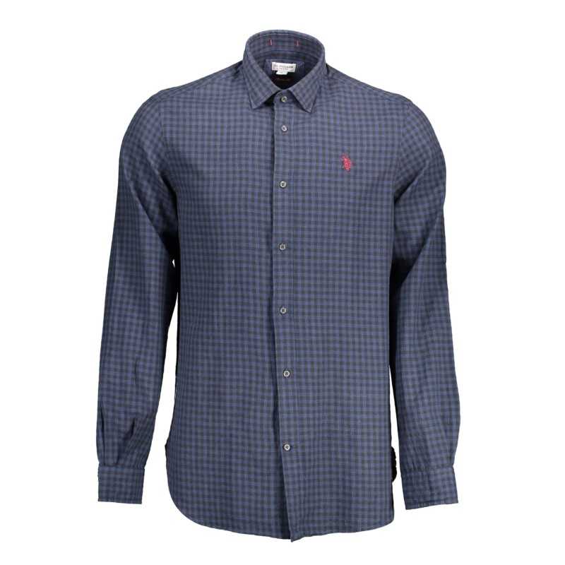 U.S. POLO CAMICIA MANICHE LUNGHE UOMO BLU