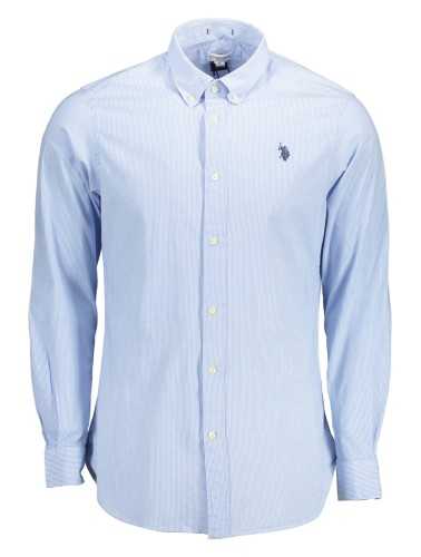 US POLO SHIRT LONG SLEEVE MAN LIGHT BLUE