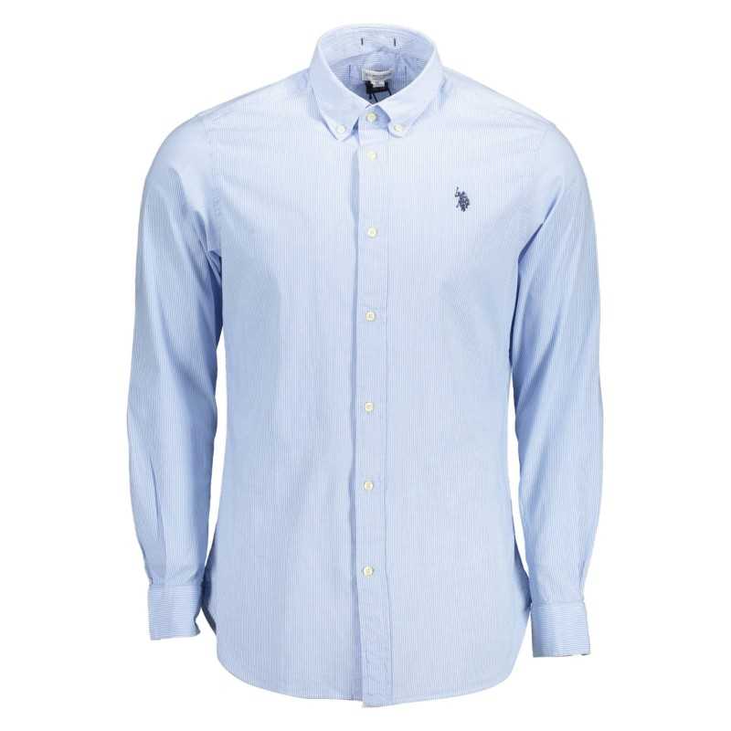 U.S. POLO CAMICIA MANICHE LUNGHE UOMO AZZURRO