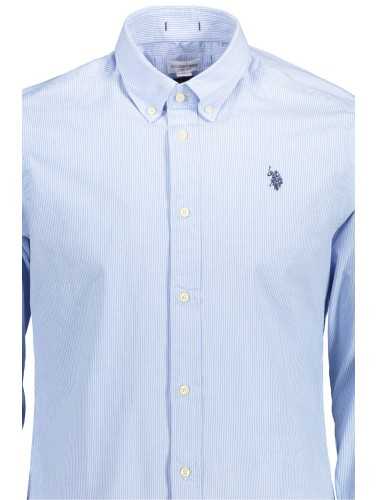 US POLO SHIRT LONG SLEEVE MAN LIGHT BLUE