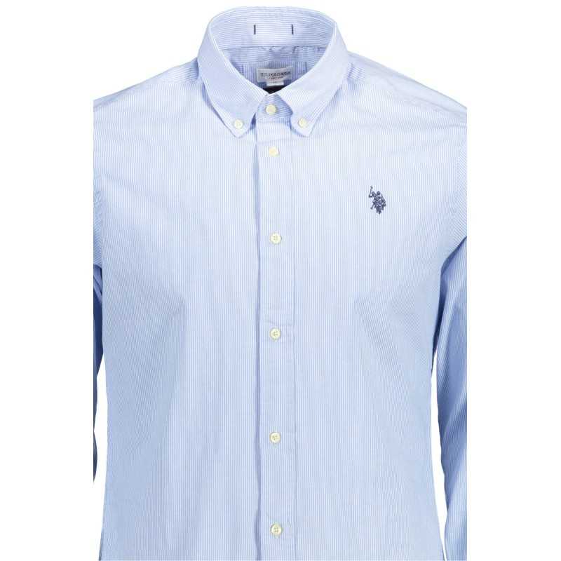 U.S. POLO CAMICIA MANICHE LUNGHE UOMO AZZURRO