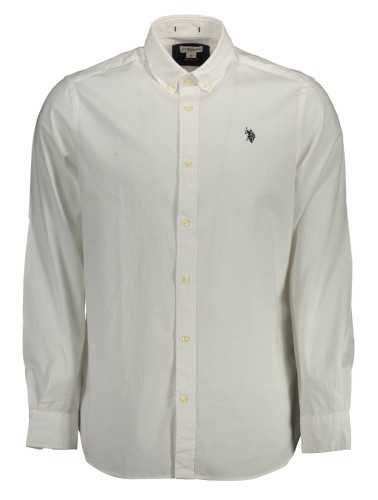 US POLO SHIRT LONG SLEEVE MAN WHITE