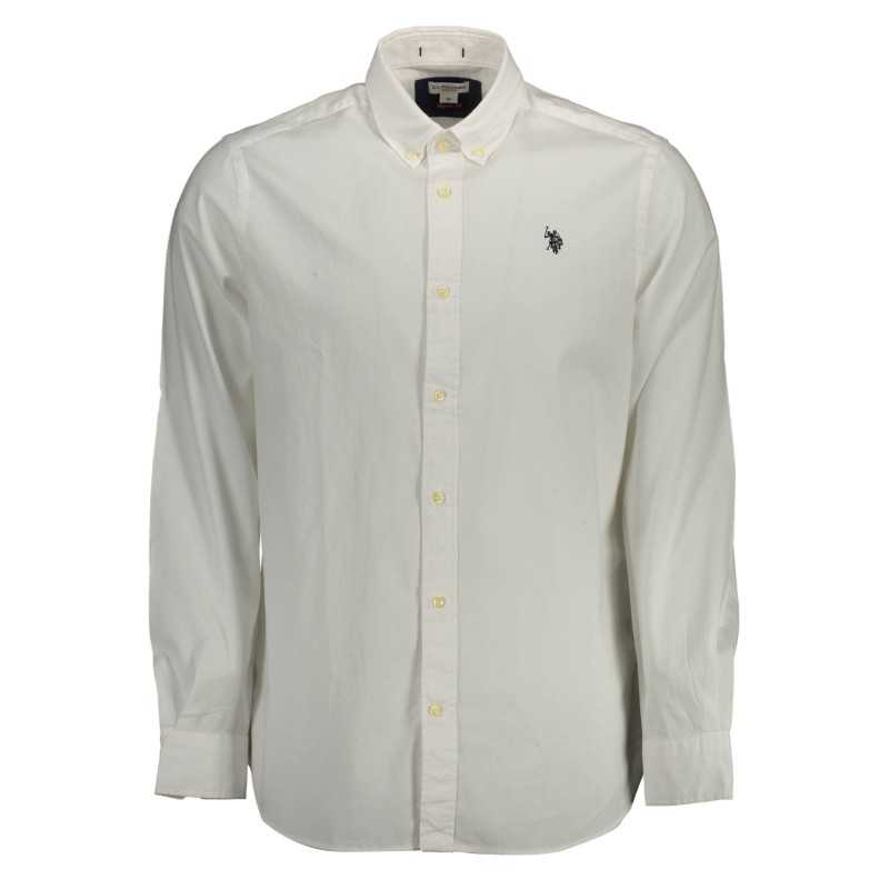 US POLO SHIRT LONG SLEEVE MAN WHITE