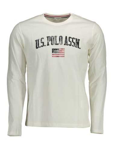 US POLO T-SHIRT LONG SLEEVE MAN WHITE