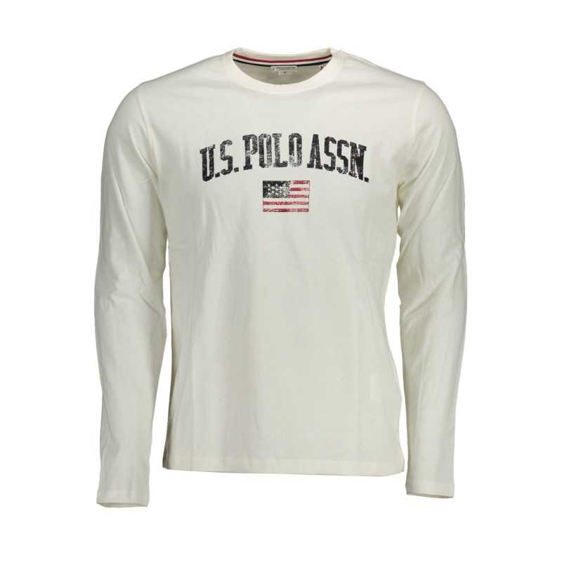 US POLO T-SHIRT LONG SLEEVE MAN WHITE