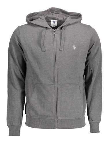 US POLO SWEATSHIRT WITH ZIP GRAY MAN