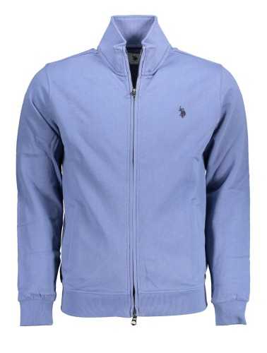 U.S. POLO FELPA CON ZIP UOMO BLU