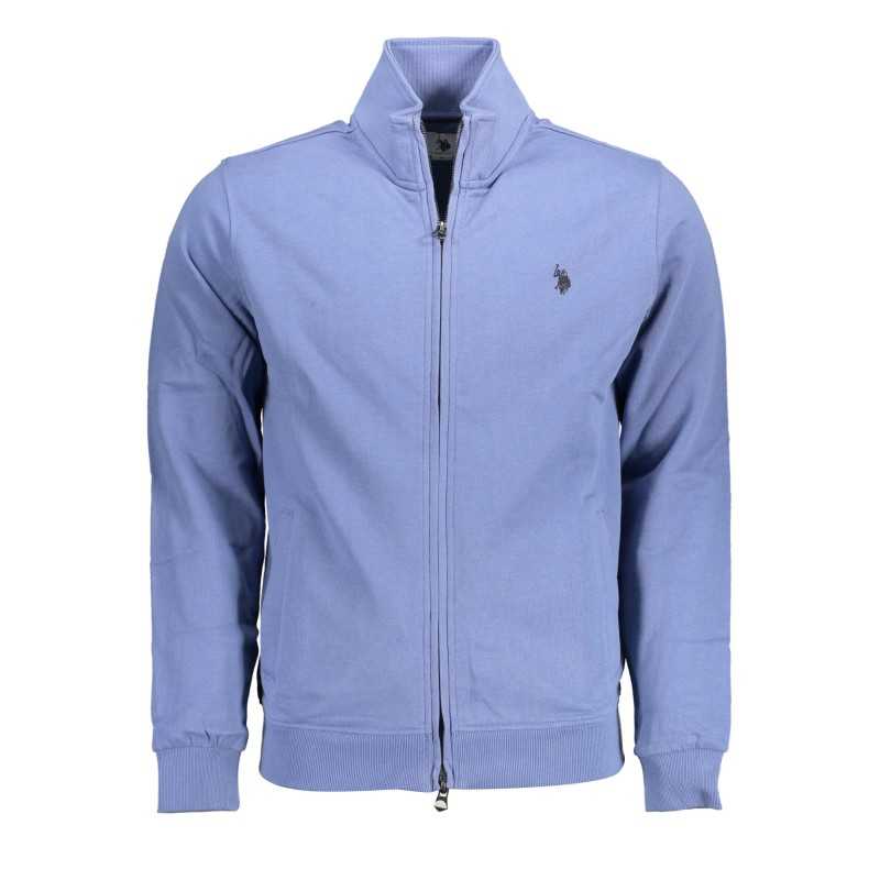 U.S. POLO FELPA CON ZIP UOMO BLU