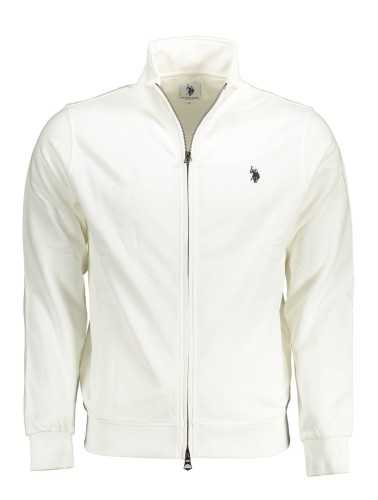 US POLO SWEATSHIRT WITH ZIP WHITE MAN