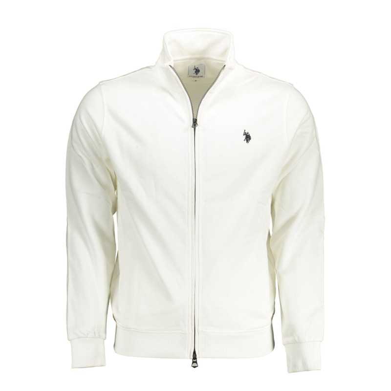 US POLO SWEATSHIRT WITH ZIP WHITE MAN