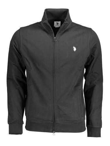 US POLO SWEATSHIRT WITH ZIP BLACK MAN