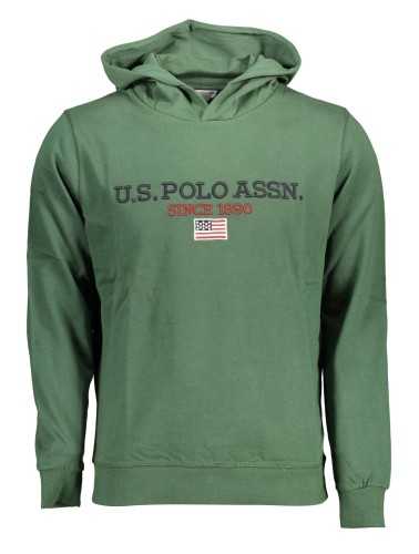 US POLO SWEATSHIRT WITHOUT ZIP GREEN MAN