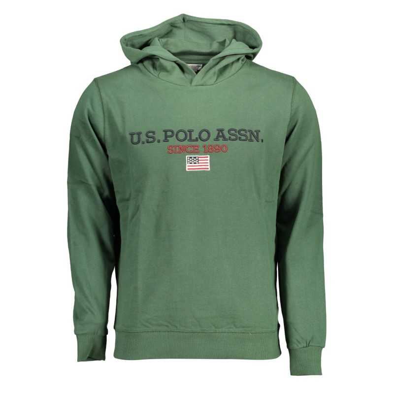 US POLO SWEATSHIRT WITHOUT ZIP GREEN MAN