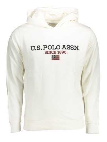 U.S. POLO FELPA SENZA ZIP UOMO BIANCO