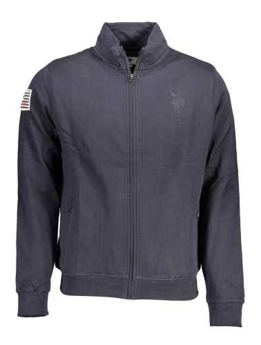 U.S. POLO FELPA CON ZIP UOMO BLU