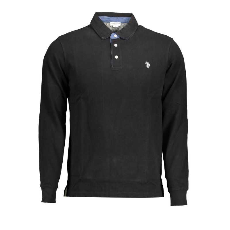 US POLO MEN'S LONG SLEEVED POLO BLACK