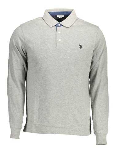 US POLO LONG SLEEVED POLO SHIRT MAN GRAY