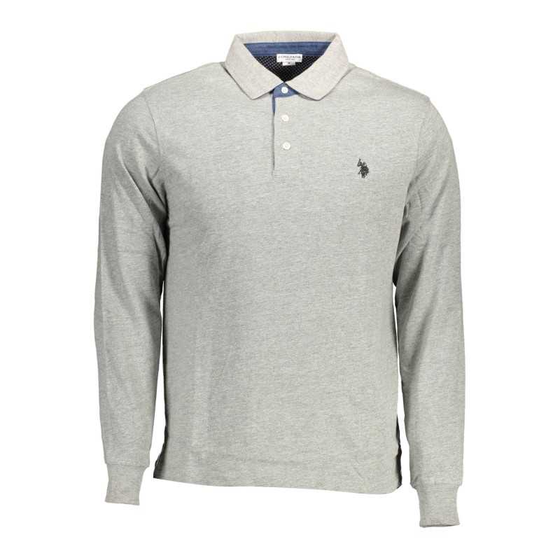 US POLO LONG SLEEVED POLO SHIRT MAN GRAY