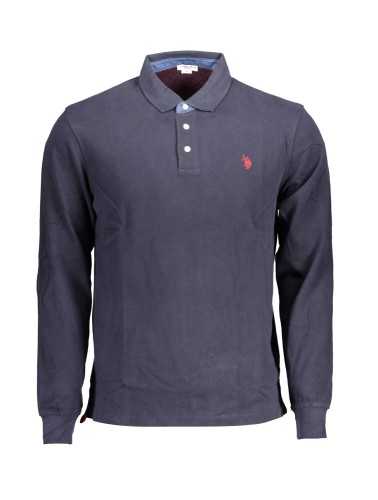 US POLO BLUE MEN'S LONG SLEEVED POLO SHIRT