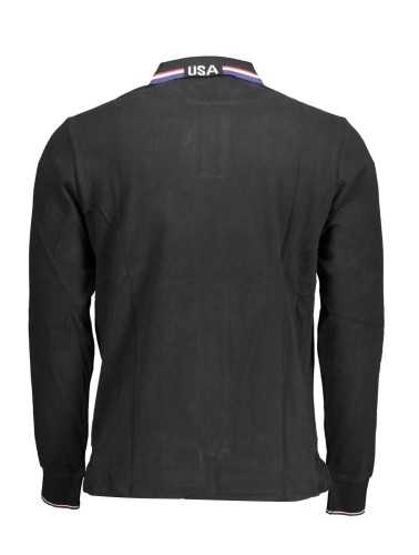 US POLO MEN'S LONG SLEEVED POLO BLACK