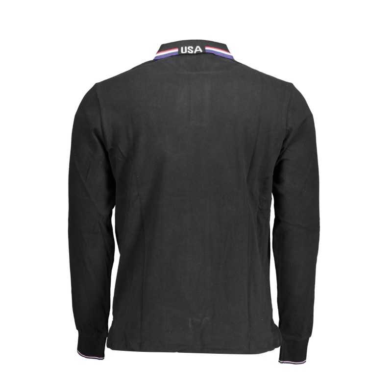 US POLO MEN'S LONG SLEEVED POLO BLACK