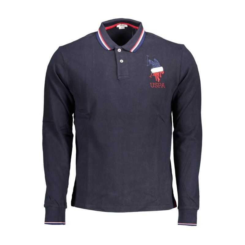 US POLO BLUE MEN'S LONG SLEEVED POLO SHIRT