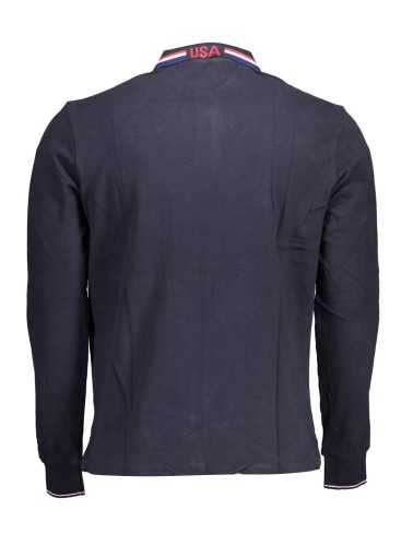 US POLO BLUE MEN'S LONG SLEEVED POLO SHIRT