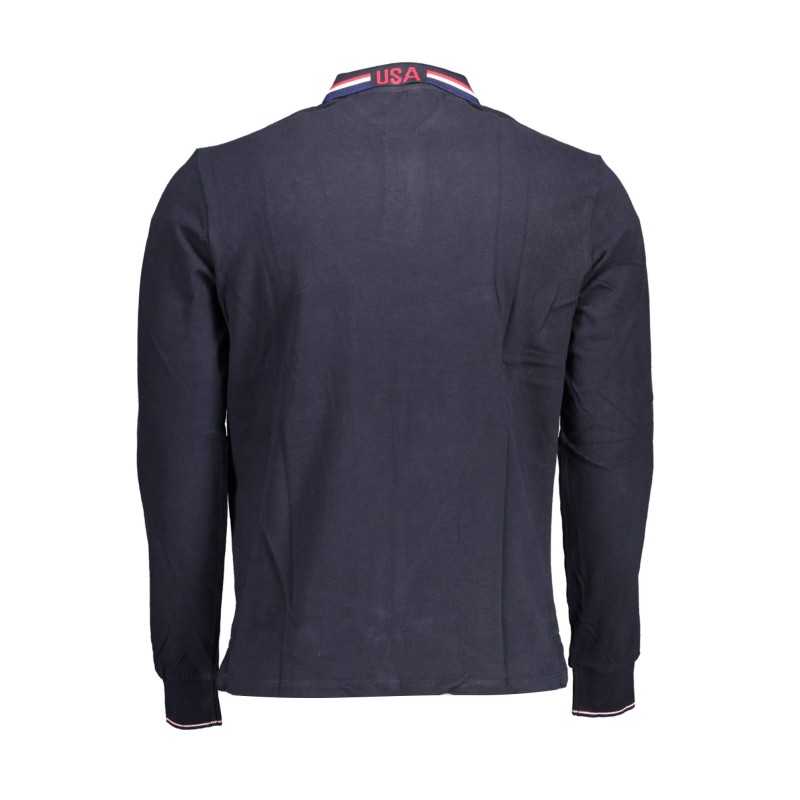 US POLO BLUE MEN'S LONG SLEEVED POLO SHIRT