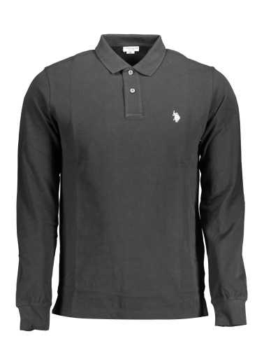 US POLO MEN'S LONG SLEEVED POLO BLACK