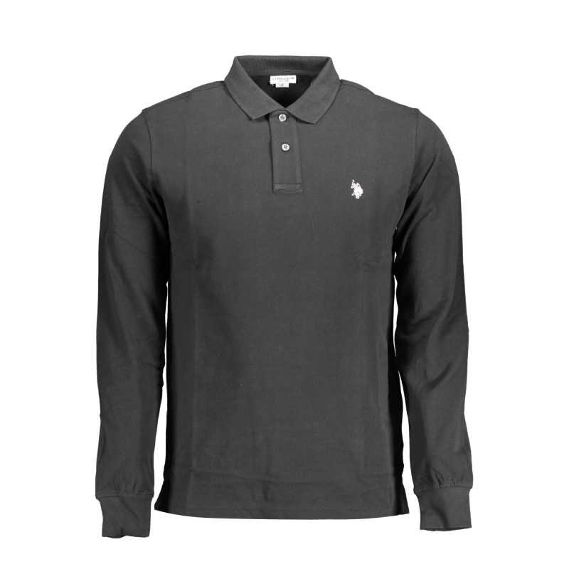 US POLO MEN'S LONG SLEEVED POLO BLACK