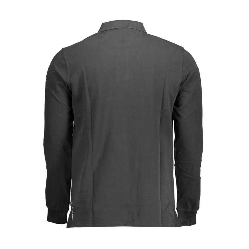 US POLO MEN'S LONG SLEEVED POLO BLACK