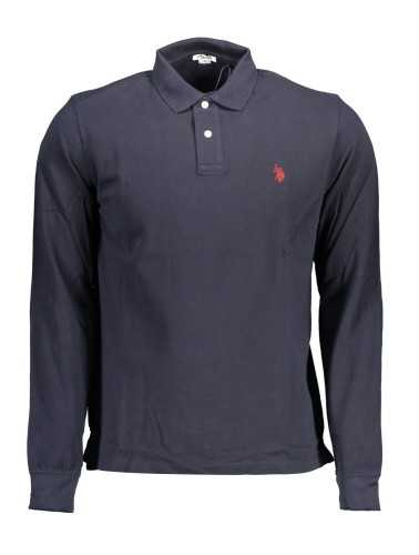 US POLO BLUE MEN'S LONG SLEEVED POLO SHIRT