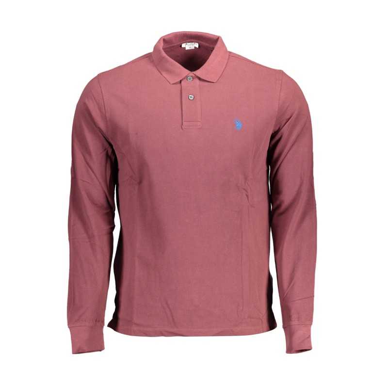 US POLO MAN PURPLE LONG SLEEVED POLO SHIRT