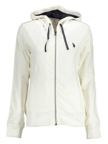 U.S. POLO FELPA CON ZIP DONNA BIANCO