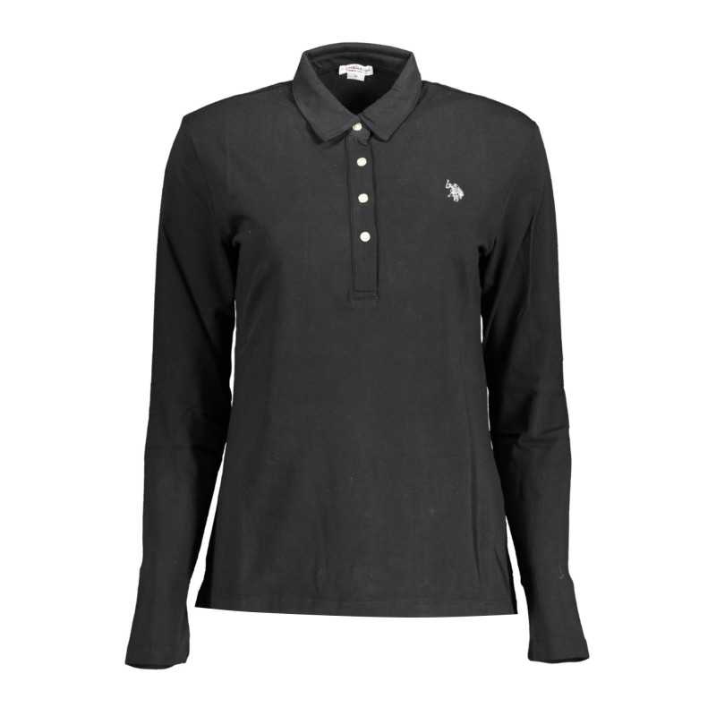 US POLO BLACK WOMEN'S LONG SLEEVED POLO SHIRT