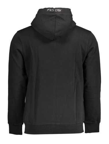 LA MARTINA MEN'S BLACK ZIPPED SWEATSHIRT