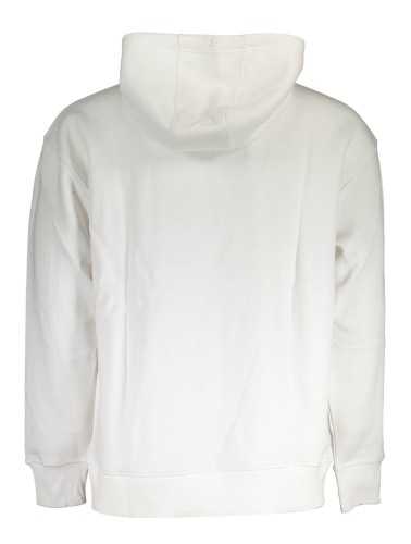 TOMMY HILFIGER MEN'S WHITE ZIPPED SWEATSHIRT