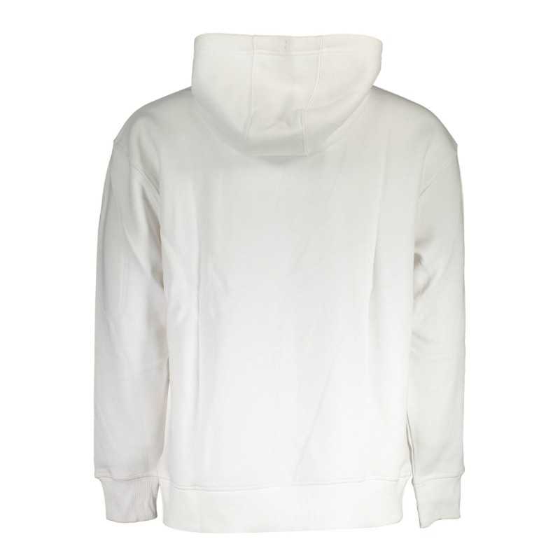 TOMMY HILFIGER MEN'S WHITE ZIPPED SWEATSHIRT