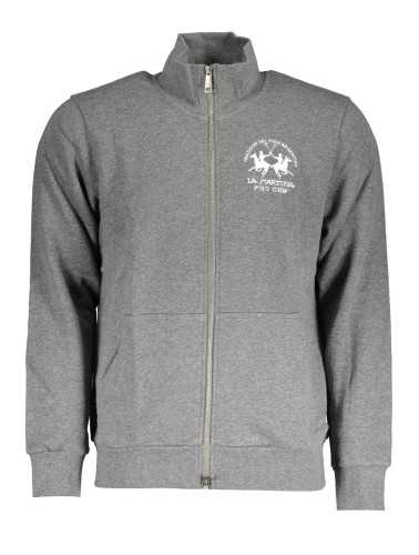 LA MARTINA MEN'S GRAY ZIPPED SWEATSHIRT