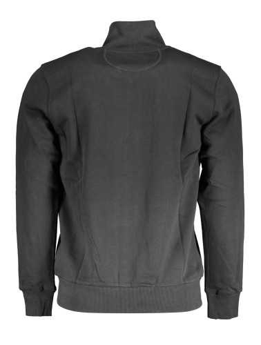 LA MARTINA MEN'S BLACK ZIPPED SWEATSHIRT