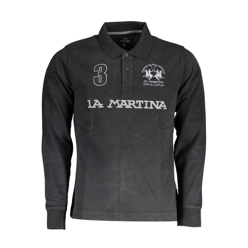 LA MARTINA POLO LONG SLEEVE MAN BLACK