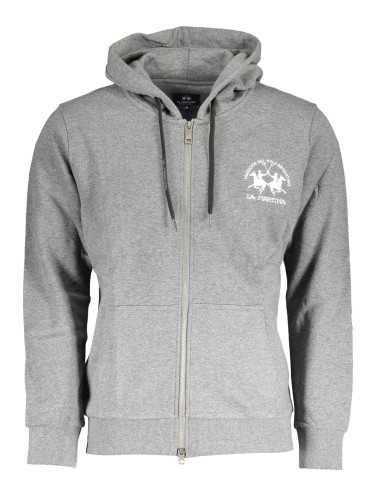 LA MARTINA MEN'S GRAY ZIPPED SWEATSHIRT