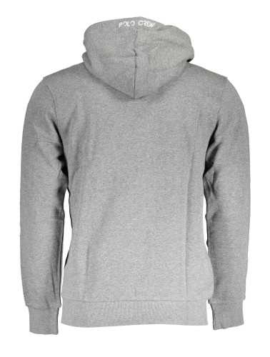 LA MARTINA MEN'S GRAY ZIPPED SWEATSHIRT