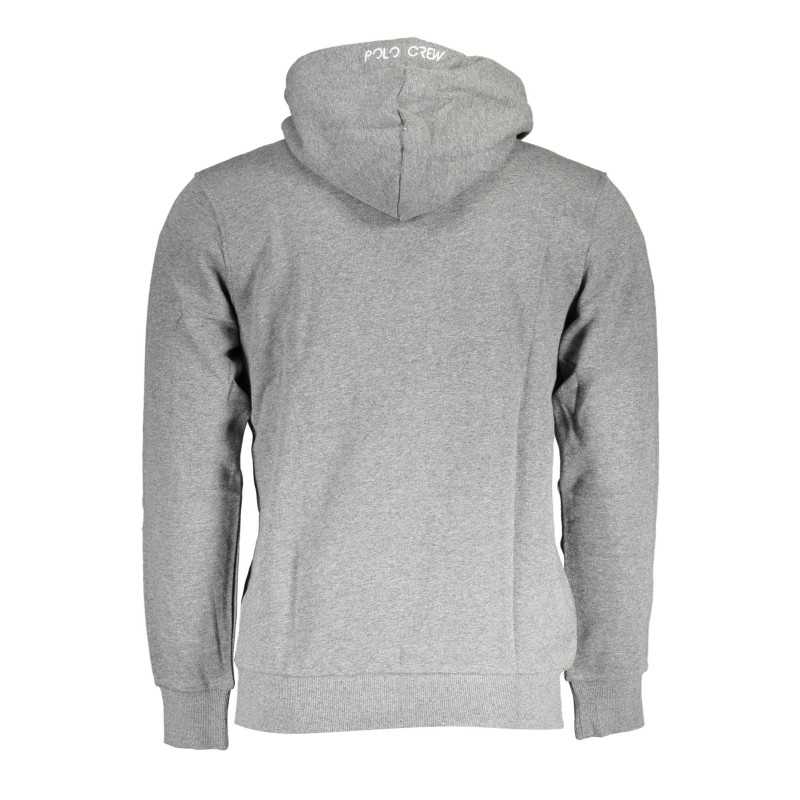 LA MARTINA MEN'S GRAY ZIPPED SWEATSHIRT