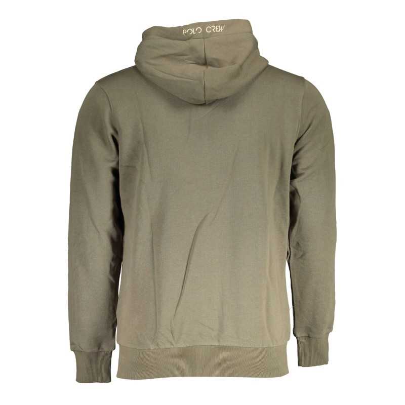 LA MARTINA MEN'S GREEN ZIPPED SWEATSHIRT