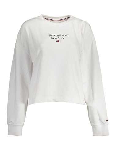 TOMMY HILFIGER WOMEN'S WHITE SWEATSHIRT WITHOUT ZIP