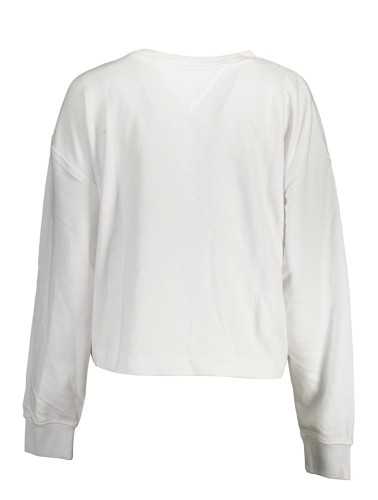 TOMMY HILFIGER WOMEN'S WHITE SWEATSHIRT WITHOUT ZIP