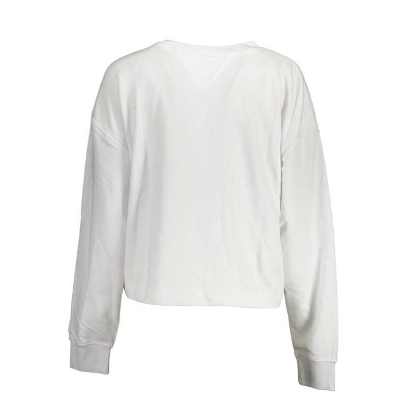 TOMMY HILFIGER WOMEN'S WHITE SWEATSHIRT WITHOUT